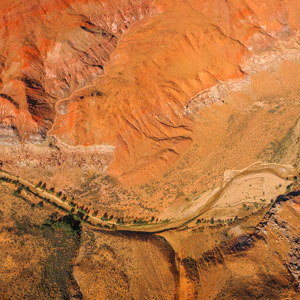 aerial photo of desert
