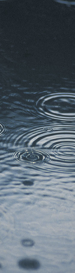 Rain drops in puddle