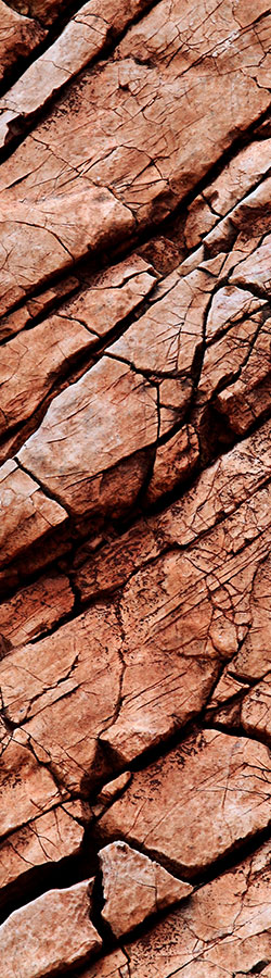 Layers of cracked sandstone
