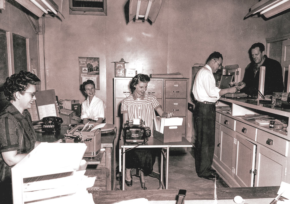 Vintage bank tellers