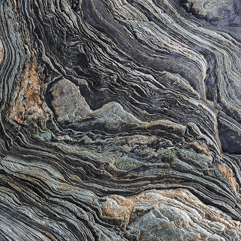 wavy black and grey rock