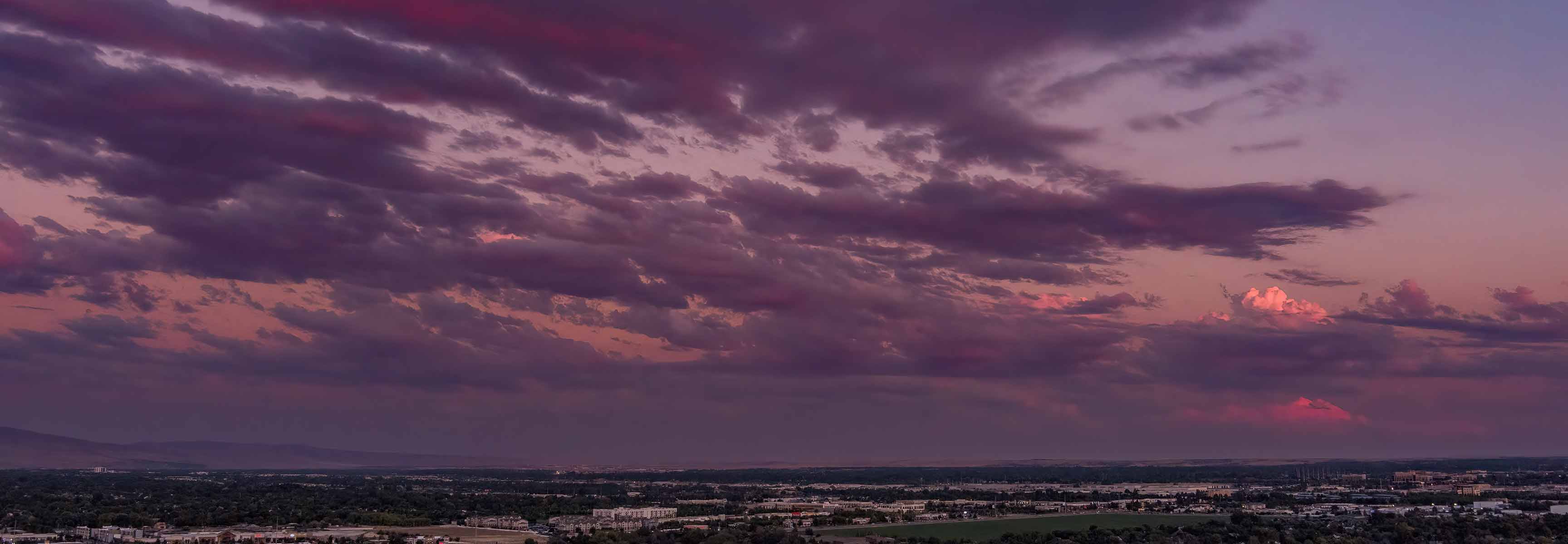 Purple sky over Meridian, Idaho