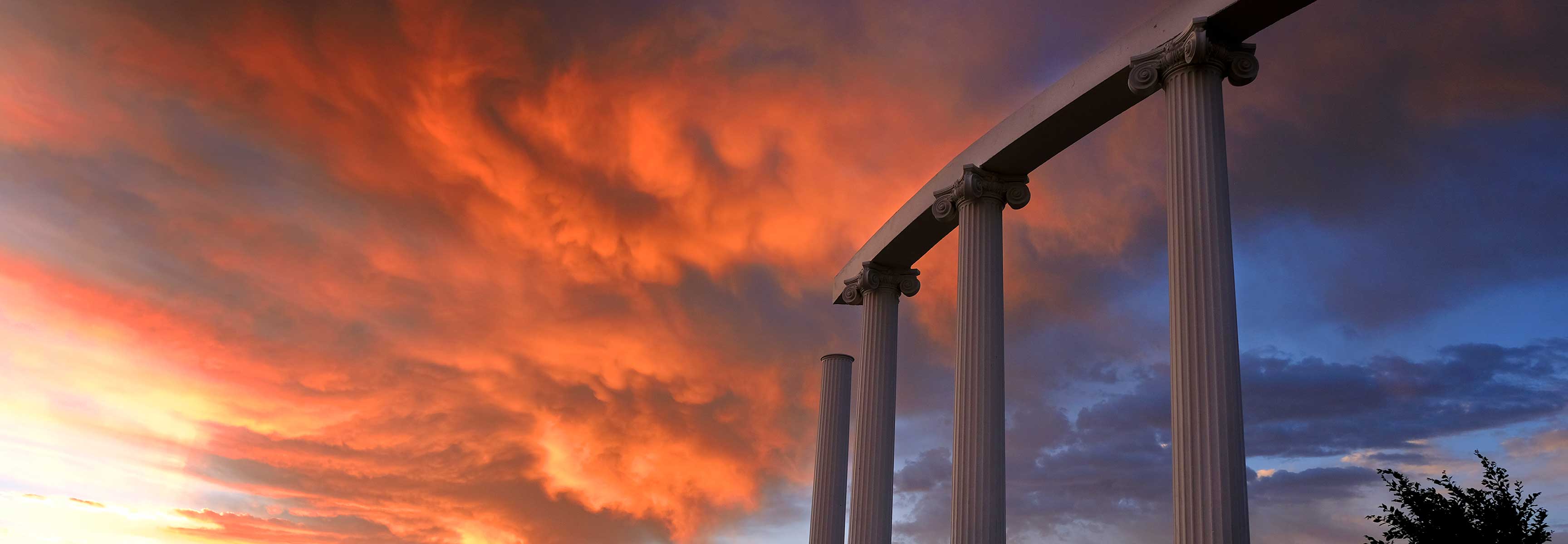 Roman style colonade at ISU