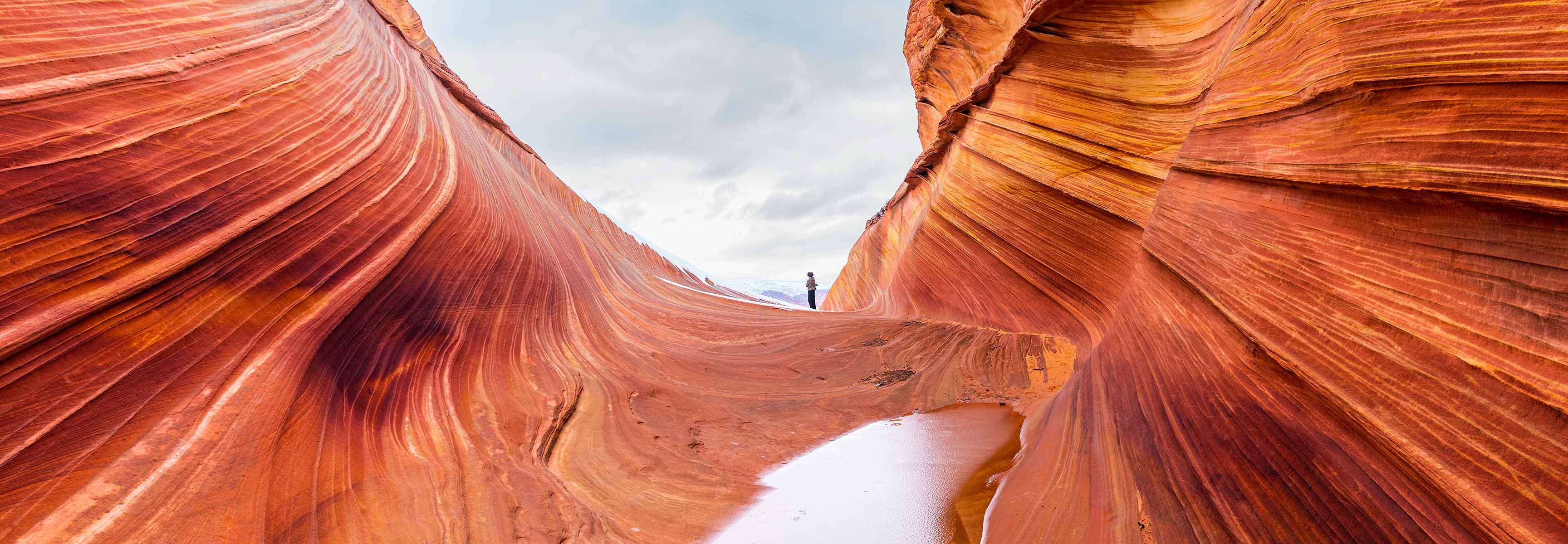 The Wave rock formation in Kanab Utah