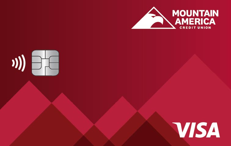 Simple red credit card design
