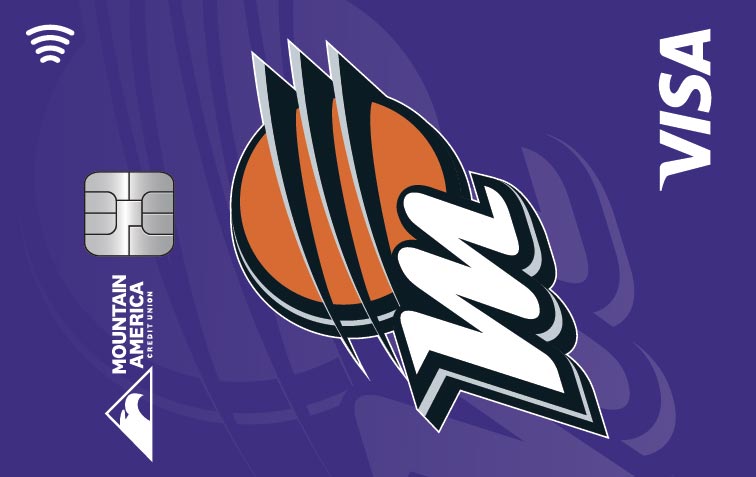 Purple credit card with Phoenix Mercury logo