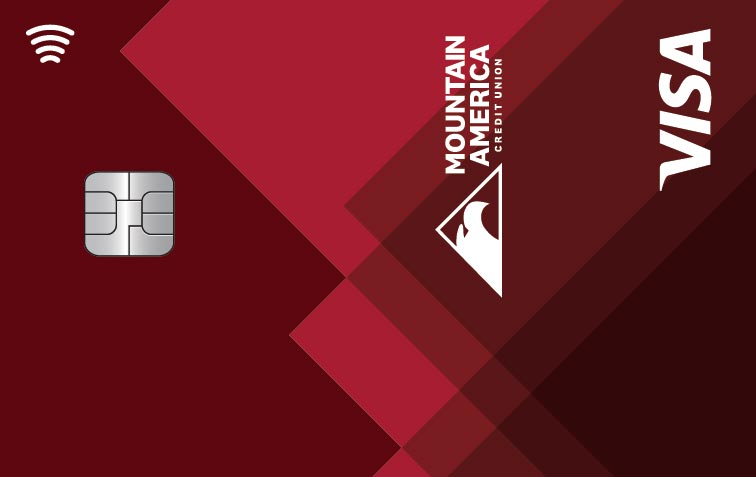 Simple red credit card design