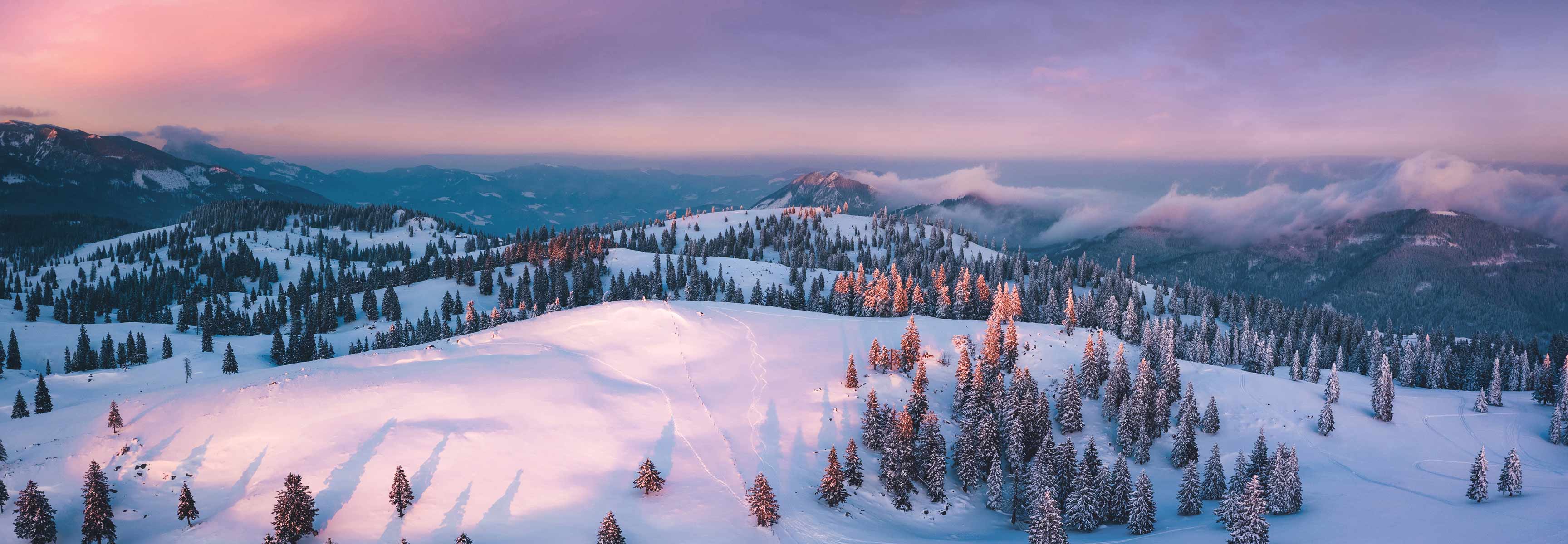 Snowy mountains in Utah