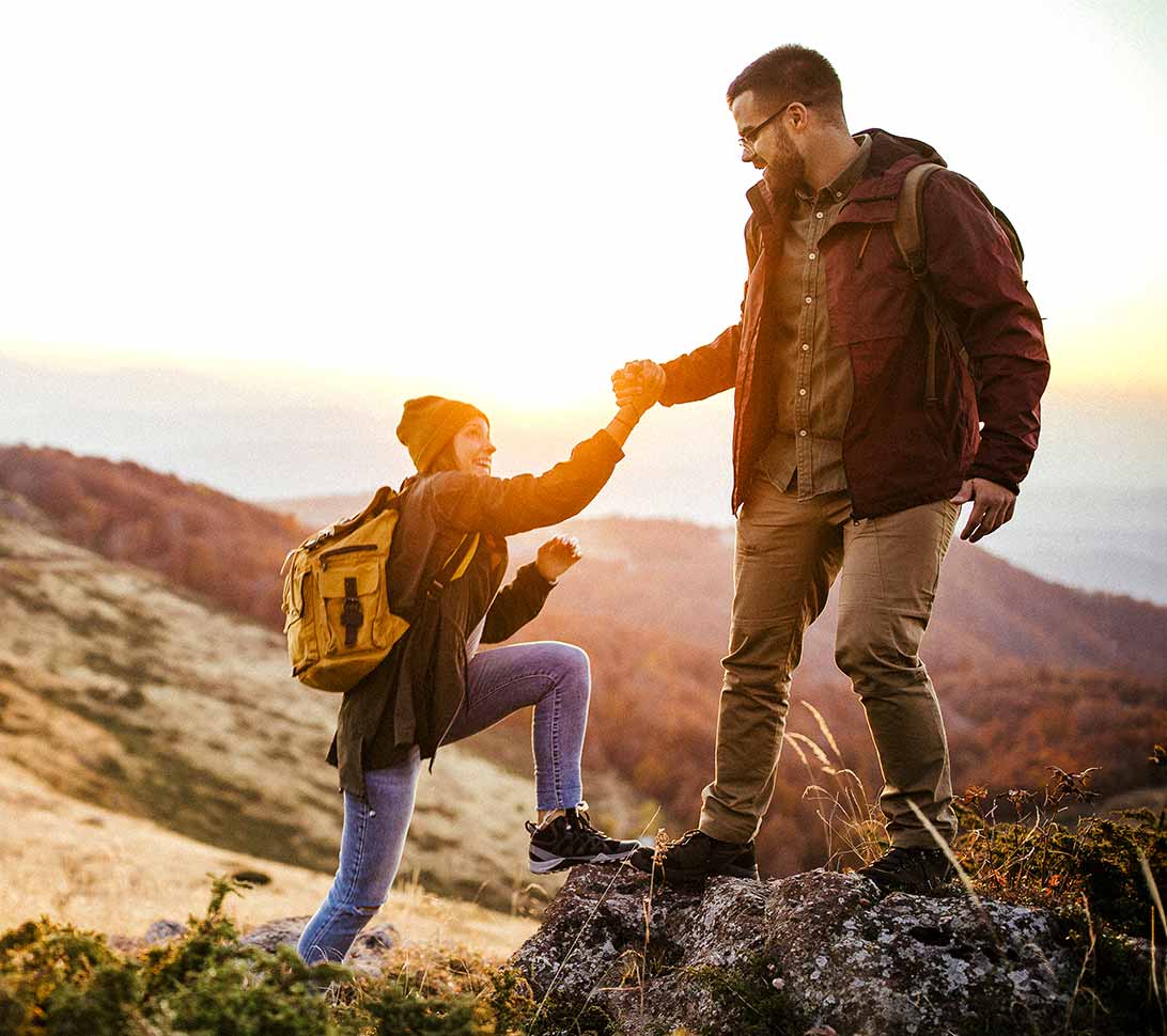 couple hiking