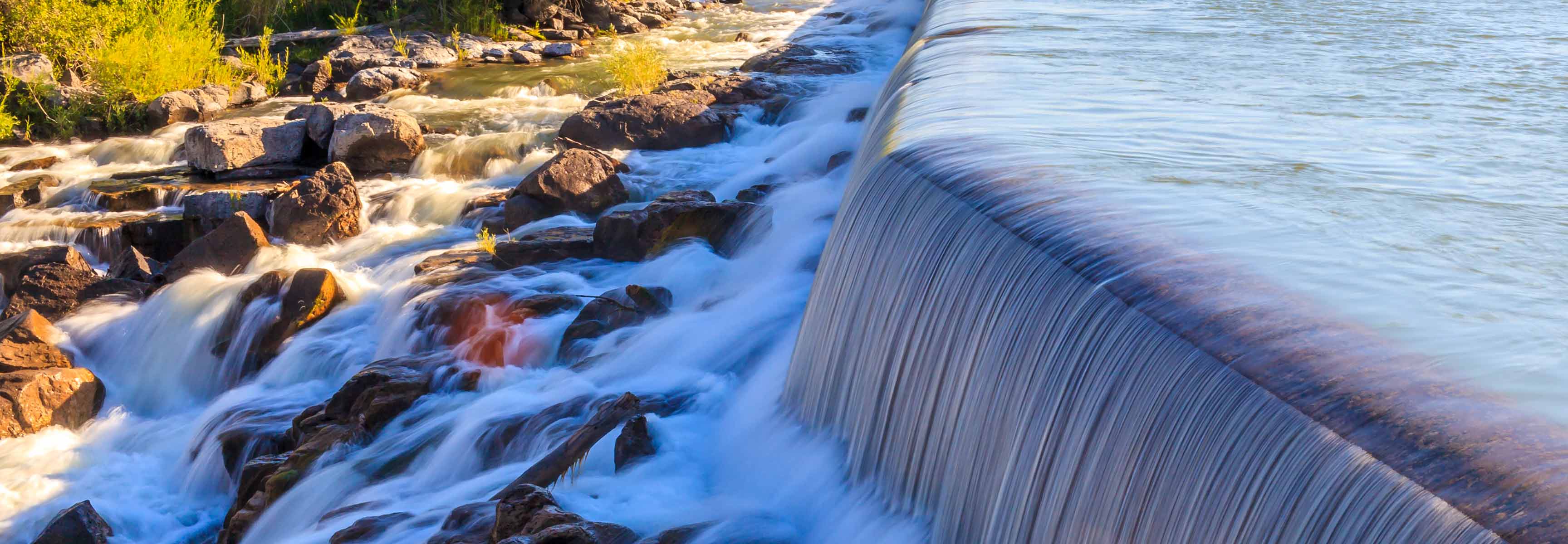Idaho Falls waterfall close up