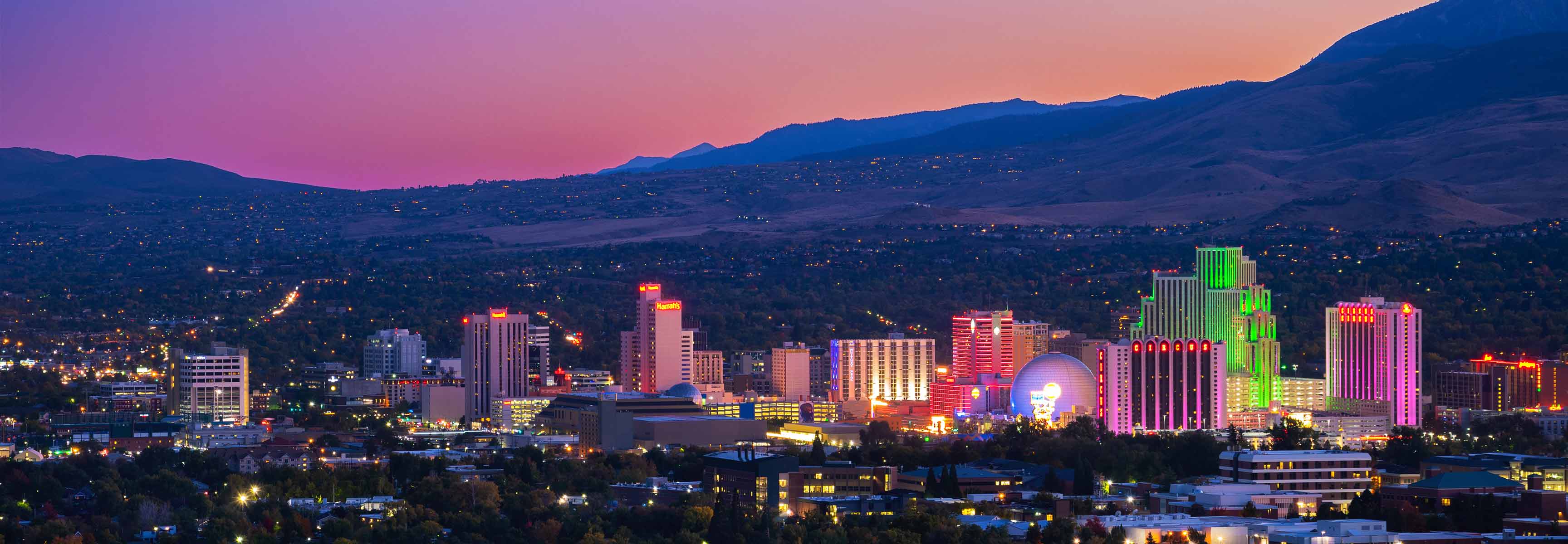 City skyline of Reno, Nevada