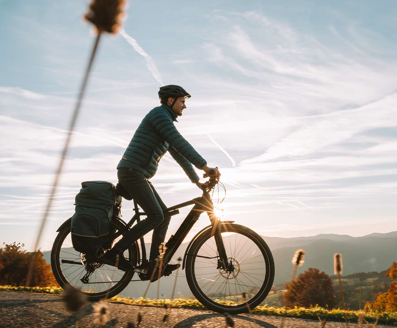 commuter on bicycle