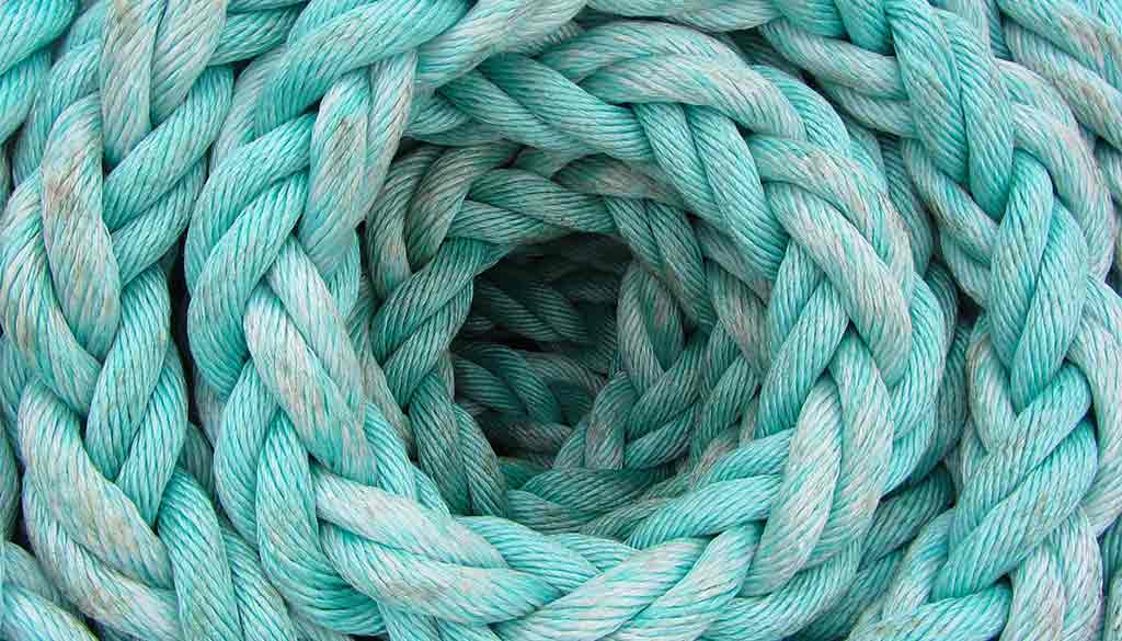 close up of a nautical rope