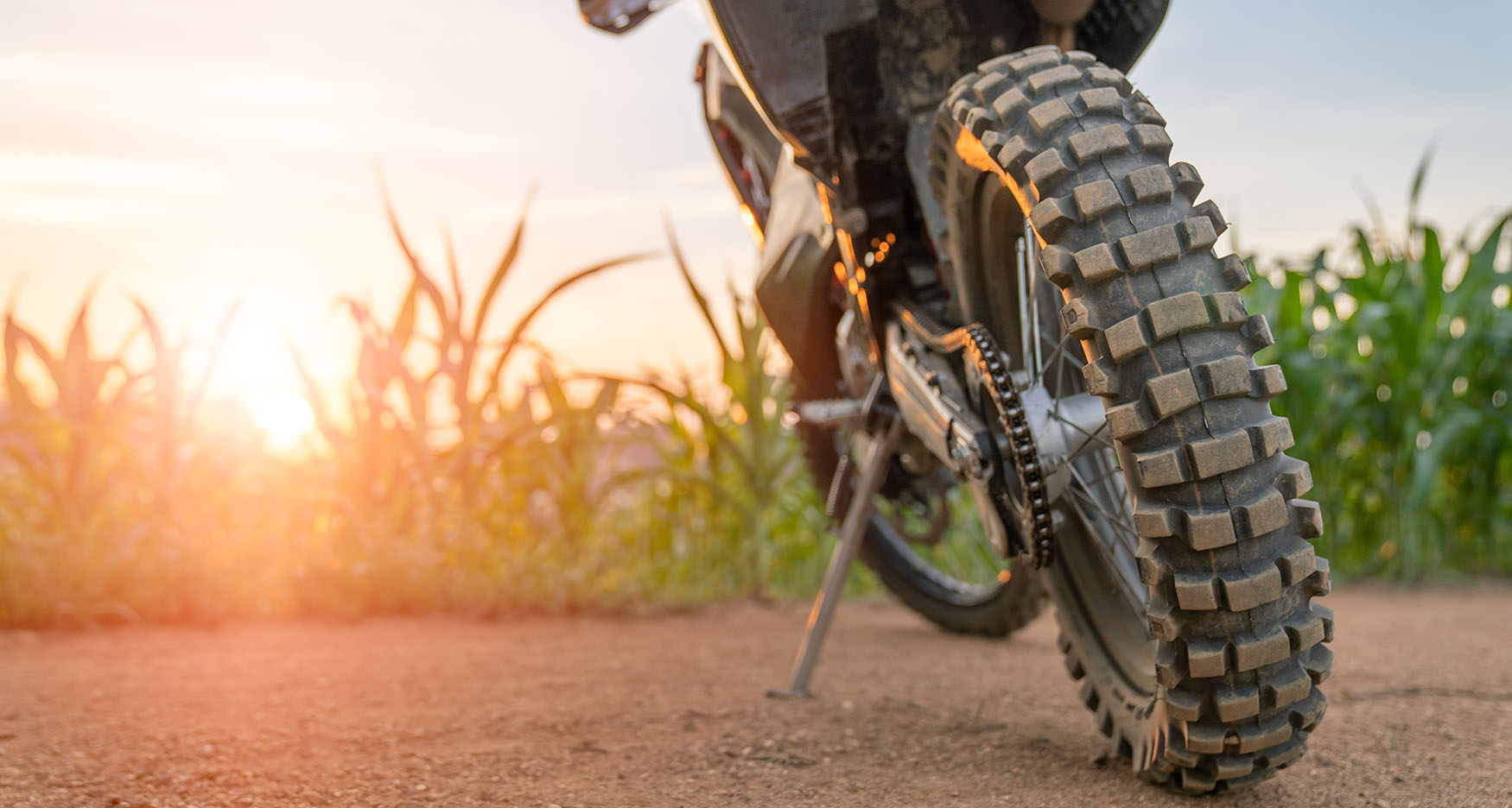 back view of a dirt bike