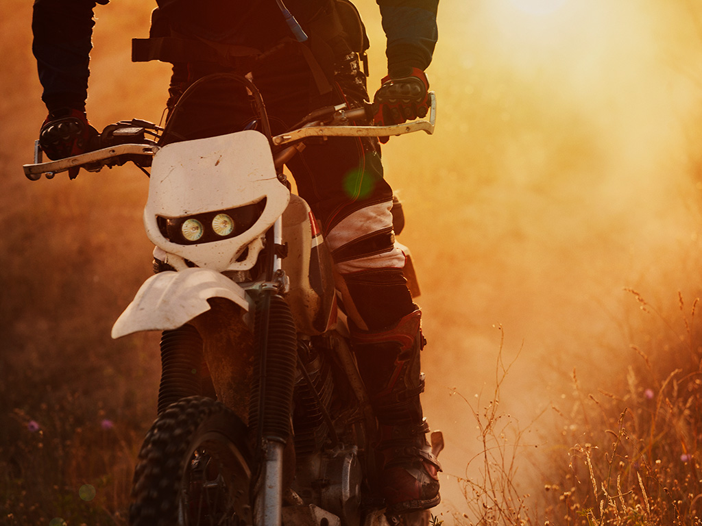 person riding a dirt bike