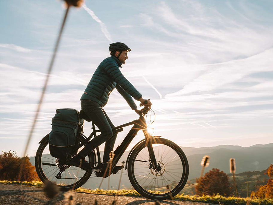 man riding a bike