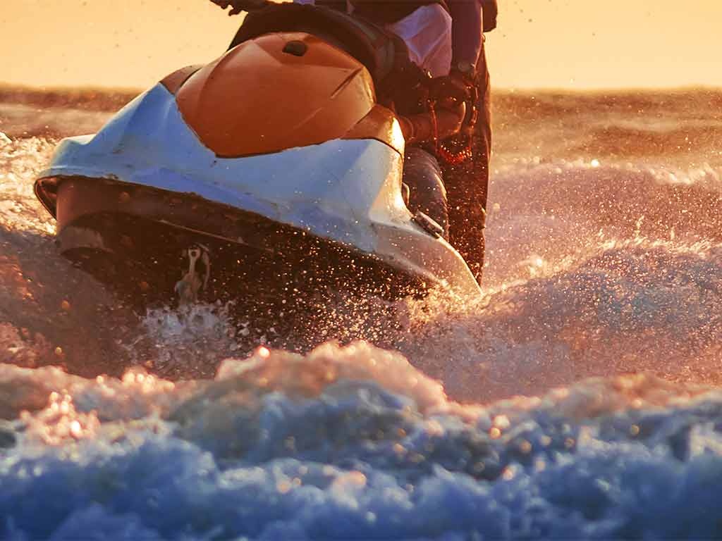 waverunner in waves