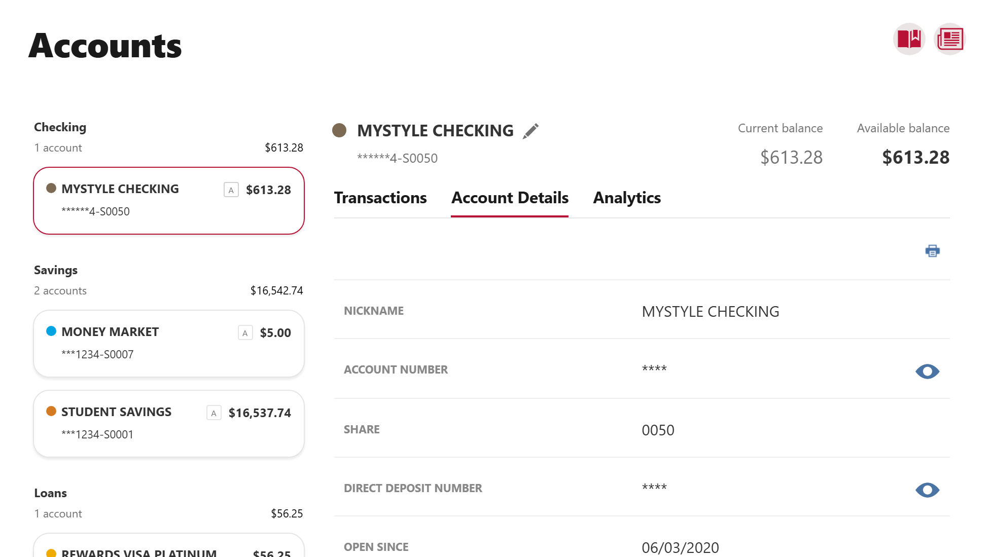 Screenshot showing how to find your account number