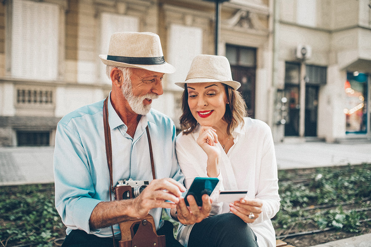 happy elderly couple