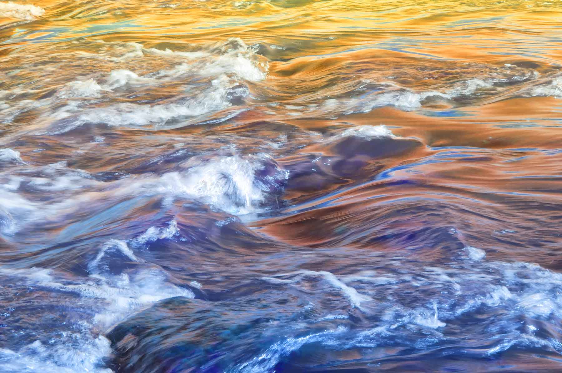 Water rushing over rocks