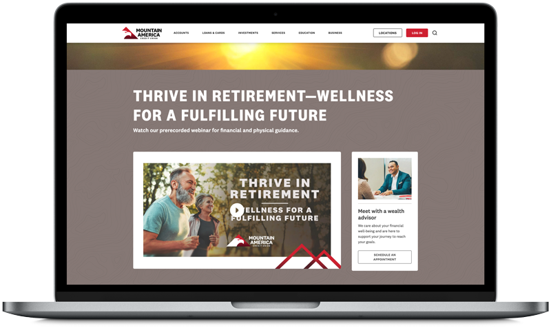 Computer screen with a webinar on it