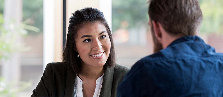 business advisor helping a client