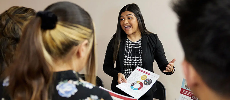 woman doing a presentation