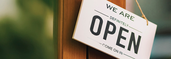 We are open sign