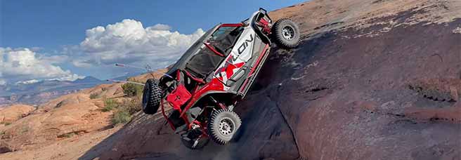 utv climbing steep hill