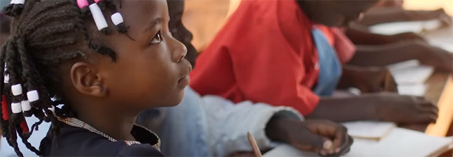 Children studying in school